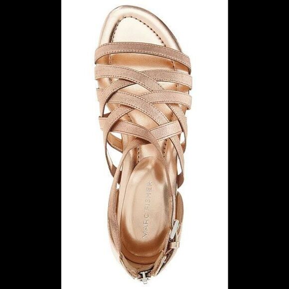 Marc Fisher Cross Weave Stretch Sandals Play Light Pink - Medium - Picture 4 of 7
